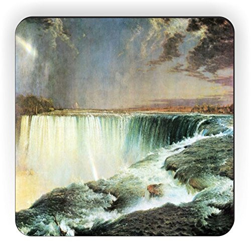 Rikki Knight Frederick Edwin Church Art Niagara Falls Design Square Fridge Magnet