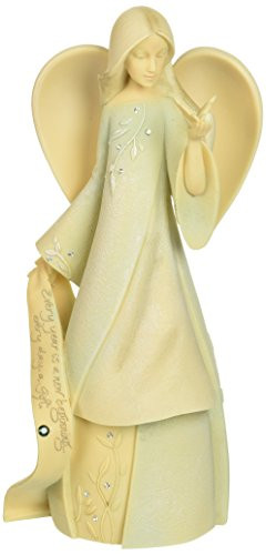 Foundations May Monthly Angel Stone Resin Figurine, 7.5