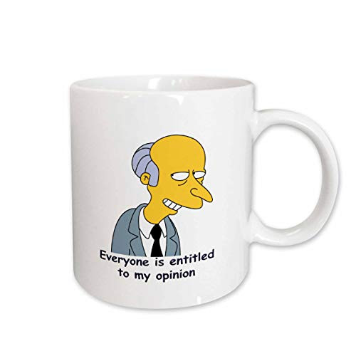 3dRose Everyone is Entitled to My Opinion Ceramic Mug, 11-Ounce