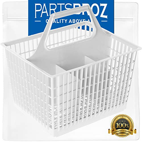 WD28X265 Silverware Basket with Handle by PartsBroz - Compatible with GE Dishwashers - Replaces 272327, AH261346, EA261346, PM28X0318, PM28X245LR, PM28X318, PS261346, WD12X0219