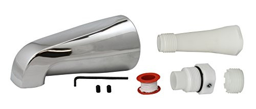 Plumb Pak PP825-33 Universal Fit Bath Tub Spout Without Diverter Plated, Polished Chrome Finish