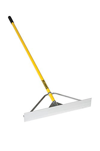 Midwest Rake Lute (Various Width Head: 24"- 42"), 24" Head Width, 1-1/8" x 66" Handle, Straight Light Lute Head, Goliath Brace