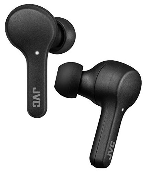 JVC Gumy Truly Wireless Earbuds Headphones, Bluetooth 5.0, Water Resistance(IPX4), Long Battery Life (up to 15 Hours) - HAA7TB (Black)