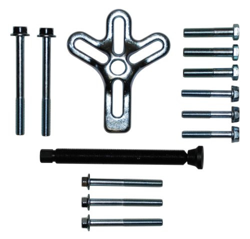 Cal-Van Tools 189 Harmonic Balancer Puller - 2.30 lb. Pulley Puller Kit with 4 Slots Yoke, Swiveling Center Screw. Automotive Engine Tools