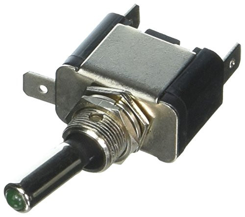 WirthCo 20522 Battery Doctor Green Heavy Duty LED Illuminated Metal Toggle Switch (ON/OFF 25 AMP)