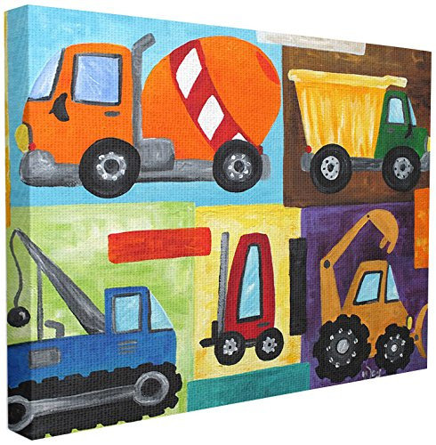 Stupell Industries Construction Trucks Set Canvas Wall Art, 30 x 40, Design by Artist nJoyArt