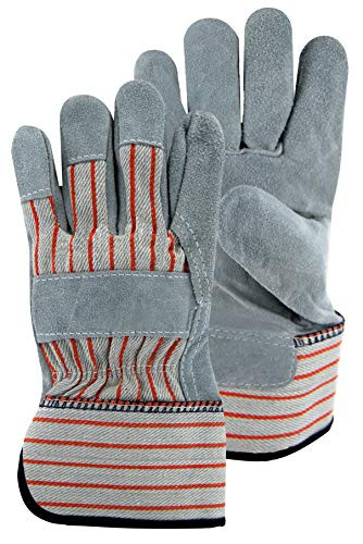 Magid TB725ELT Duramaster Cow Split Palm with Rubberized Cuff, Medium