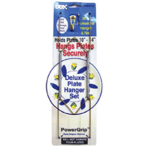 OOK 50472 Deluxe Plate Hanger with Steel Pro Supports Up to 30 Pounds, 10-Inch to 14-Inch