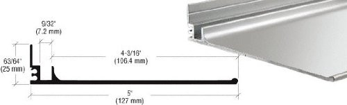 C.R. Laurence D1684BA16 CRL Brite Anodized 16" Optional Shelf for Stock Size Mirror Frame