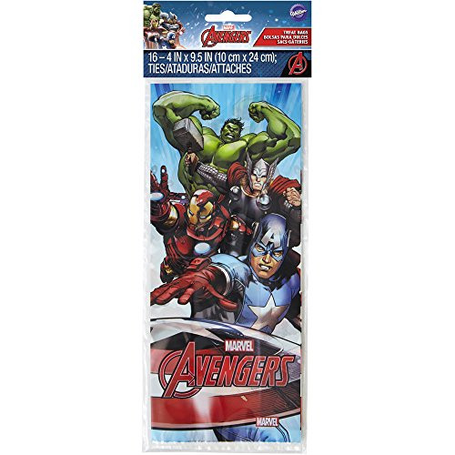 Wilton 16 Count Marvel Avengers Treat Bags, Multicolor Wilton 16 Count Marvel Avengers Treat Bags, Multicolor