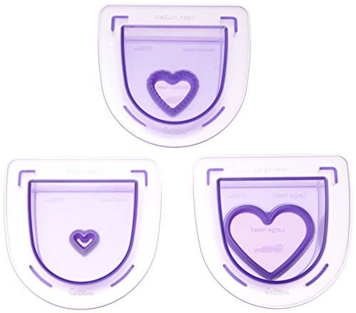 Wilton Cutting Insert Layer Heart 3pc, Set, purple