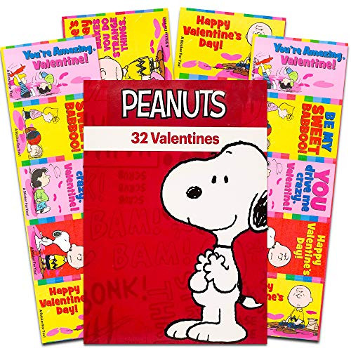 Peanuts Charlie Brown Valentines Classroom Exchange 32 Cards Set