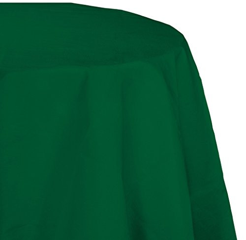 Creative Converting Octy-Round Paper Table Cover, 82-Inch, Hunter Green