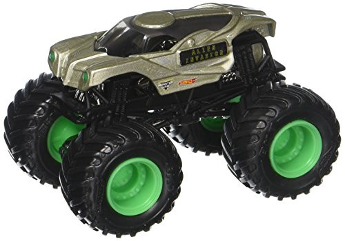 Hot Wheels 2017 Monster Jam 1:64 Scale Truck with Team Flag - Alien Invasion
