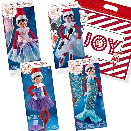 The Elf on the Shelf Claus Couture Fairy Tales Set: Pastel Polar Princess, Merry Merry Mermaid, Snazzy Shimmer Dress, Snowy Sugar Plum Duo, and Exclusive Joy Bag The Elf on the Shelf Claus Couture Fairy Tales Set: Pastel Polar Princess, Merry Merry Mermaid, Snazzy Shimmer Dress, Snowy Sugar Plum Duo, and Exclusive Joy Bag