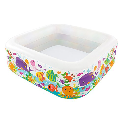 Intex Swim Center Clearview Aquarium Inflatable Pool, 62.5" X 62.5" X 19.5", for Ages 3+