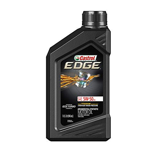 Castrol - 152C6F-6PK EDGE 5W-50 Advanced Full Synthetic Motor Oil, 1 Quart, 6 Pack
