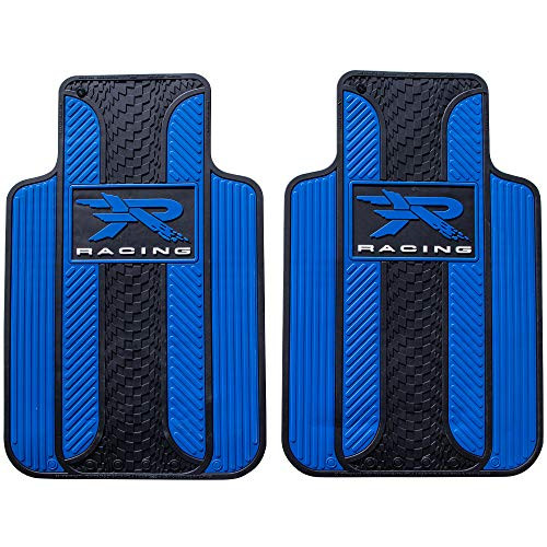 Plasticolor R Racing Velocity Blue Floor Mats, Floor Mats (001727R02) Plasticolor R Racing Velocity Blue Floor Mats, Floor Mats (001727R02)