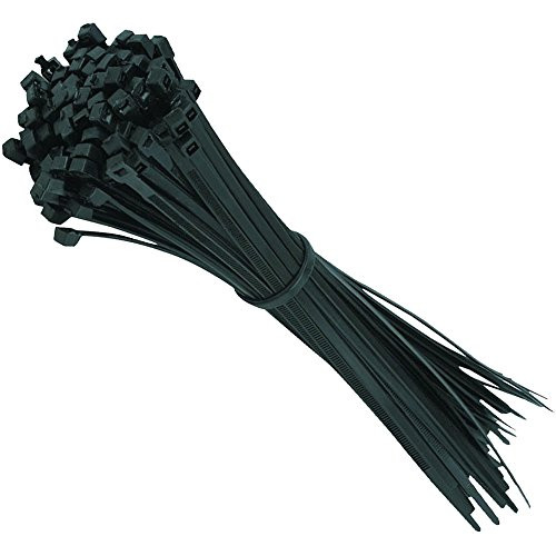 Electriduct 8" Nylon Cable Ties - 500 Pack of Self-Locking Zip Ties Color: Black