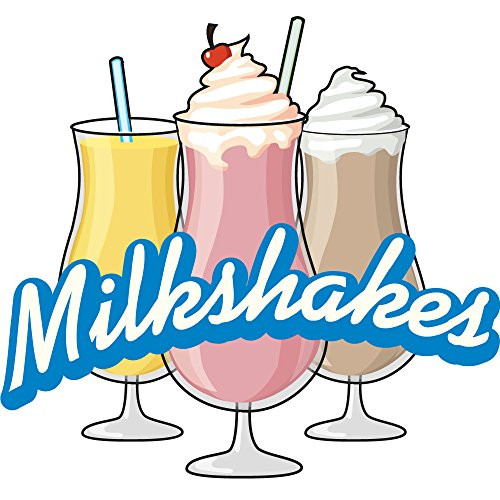Milkshakes 24" Concession Decal Sign cart Trailer Stand Sticker Equipment
