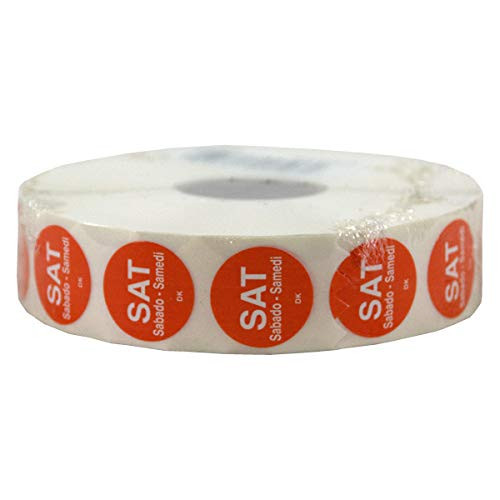 DayMark Day of the Week Permanent Label, Saturday, 3/4" Circle, Orange (Roll of 2000) DayMark Day of the Week Permanent Label, Saturday, 3/4" Circle, Orange (Roll of 2000)