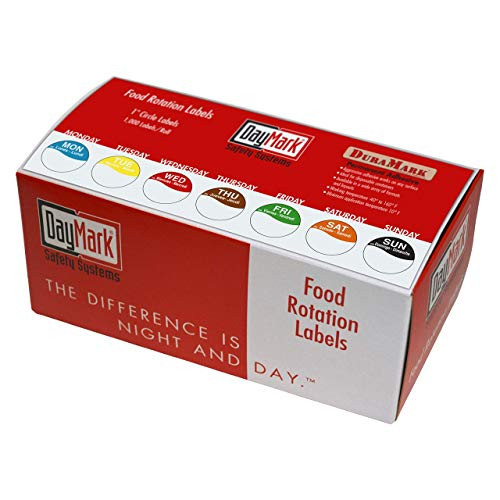 DayMark Day of The Week 1" Circle Permanent Labels, Monday-Sunday, Dispenser Box Included (7,000 Labels) DayMark Day of The Week 1" Circle Permanent Labels, Monday-Sunday, Dispenser Box Included (7,000 Labels)