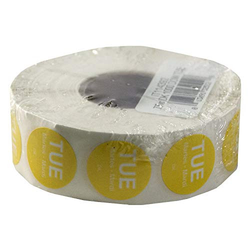 DayMark Day of the Week 3/4" Circle Permanent Label, TUE (Roll of 1,000) DayMark Day of the Week 3/4" Circle Permanent Label, TUE (Roll of 1,000)