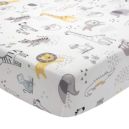 Lambs & Ivy Animal Jungle Soft 100% Cotton Jersey Baby Fitted Crib Sheet Lambs & Ivy Animal Jungle Soft 100% Cotton Jersey Baby Fitted Crib Sheet