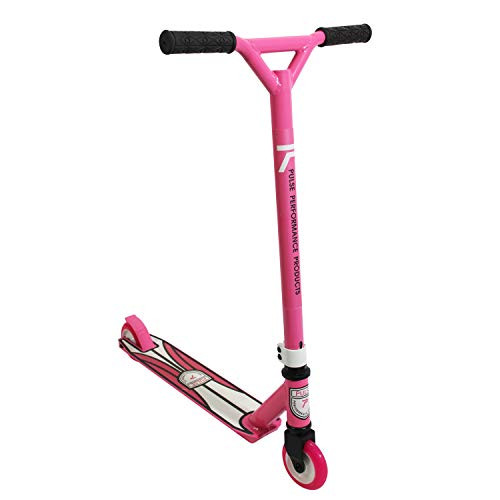 Pulse Performance Products KR2 Freestyle Scooter - Beginner Kick Pro Scooter for Kids - Pink