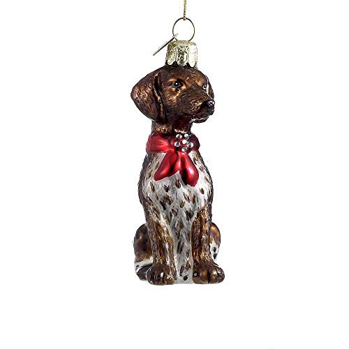 Kurt Adler German Shorthairedbr Pointer with Bow Ornament