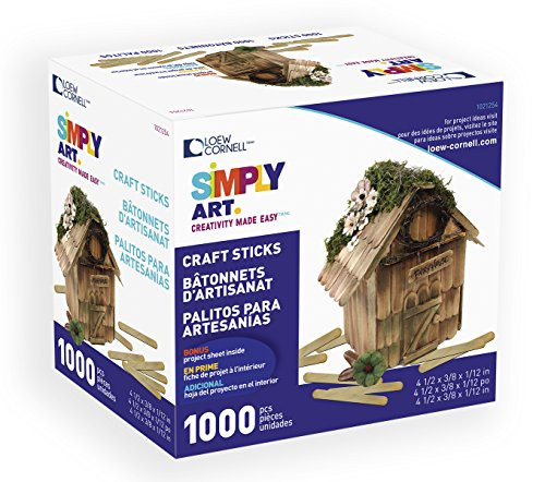 Loew-Cornell Simply Art Wood Craft Sticks 1000 ct.