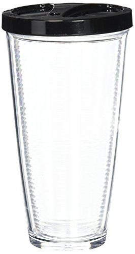 CreativeWare Insulated Tumblers with Lids, Set of 6, 22 ounce