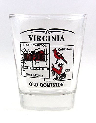 Virginia State Scenery Red New Shot Glass