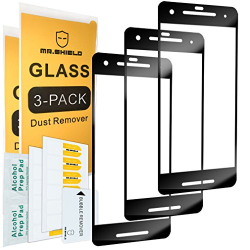 [3-PACK]-Mr Shield For Google Pixel 2 [Japan Tempered Glass] [9H Hardness] [Full Cover] Screen Protector with Lifetime Replacement Warranty