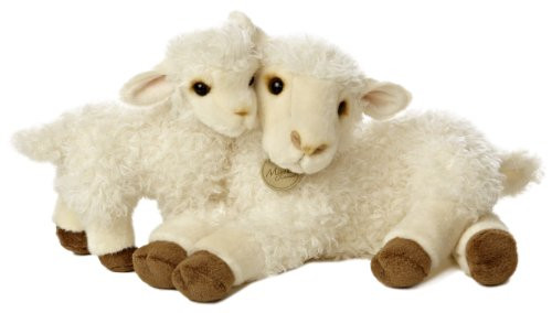 Aurora World Miyoni Ewe and Lamb Plush, 13.5"