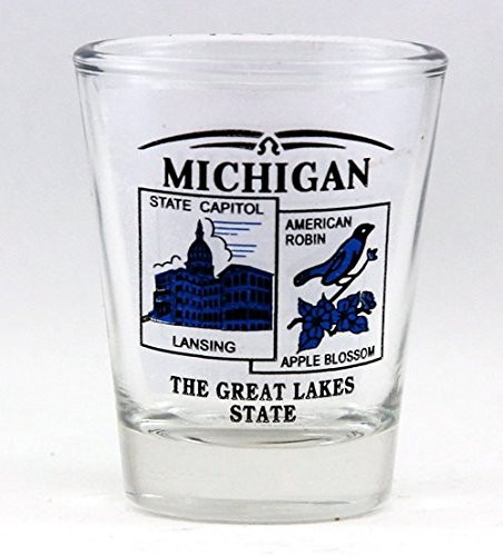 Michigan State Scenery Blue New Shot Glass
