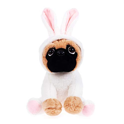 TorrisToys 8 Inches Pug Stuffed Animal Plush Toy - Perfect Pug Plush Toy - Life Size Stuffed Pug Dog with a Cute Costume