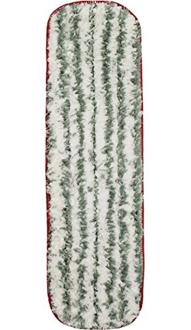 CleanAide Coral Weave Microfiber with Poly Stripe Wet and Dry Mop Pad 24 Inches Red