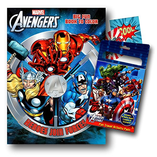 Marvel Avengers Coloring Book with Fun Set (Coloring Book & Crayons, Stickers)