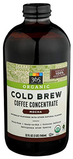 365 Everyday Value, Organic Cold Brew Coffee Concentrate, Mocha, 32 fl oz