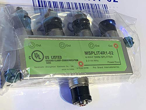 DirecTV 2-2150 MHz SWM Approved 4-Way SMW Splitter MSPLIT4R1-02