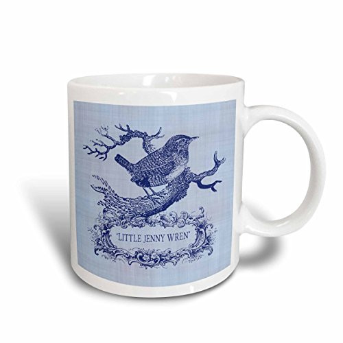 3dRose Beautiful Blue Night Scene-I Love You To The Moon and Back Mug, 11 oz