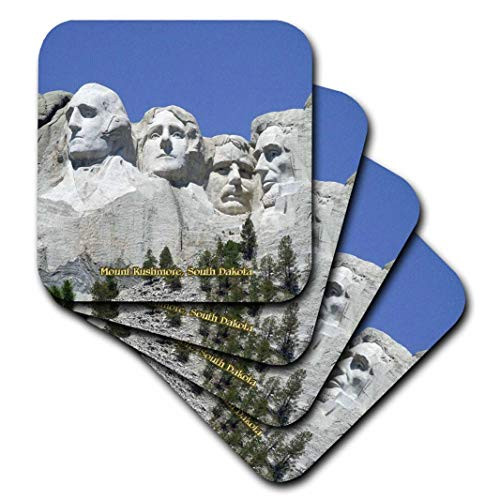 3dRose Mount Rushmore, South Dakota - Soft Coasters, set of 8