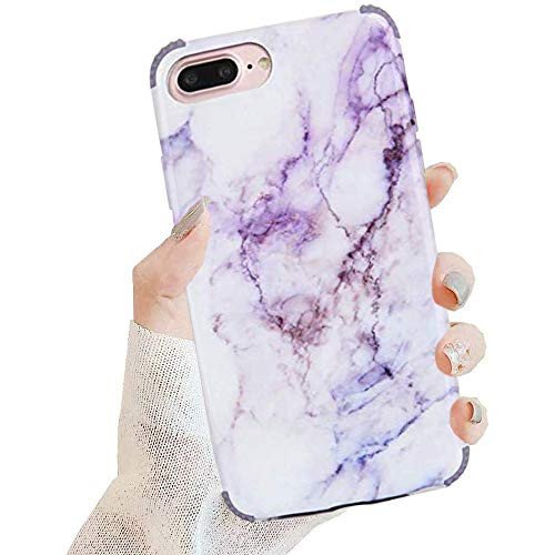Zeronal Marble iPhone 8 Plus Case for iPhone 7 Plus Marble Cases, Shockproof Slim Glossy Soft Flexible TPU Marble Pattern Protective Cover for iPhone 8 Plus / 7 Plus - Purple Marble Zeronal Marble iPhone 8 Plus Case for iPhone 7 Plus Marble Cases, Shockproof Slim Glossy Soft Flexible TPU Marble Pattern Protective Cover for iPhone 8 Plus / 7 Plus - Purple Marble