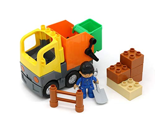 Toyzabo Building Blocks for Toddlers Garbage Truck Blocks for Age 1-2-3-4-5-6 + Toddler Building Bricks Garbage Truck Building Toy Toddler Building Blocks Great Birthday