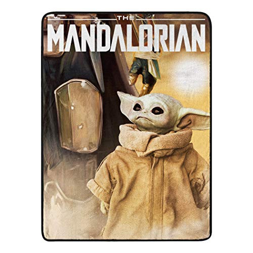 The Mandalorian, Time to Go Micro Raschel Throw Blanket, 46" x 60"