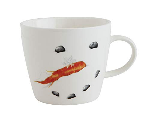 Creative Co-Op Stoneware Mug with Snowman Face