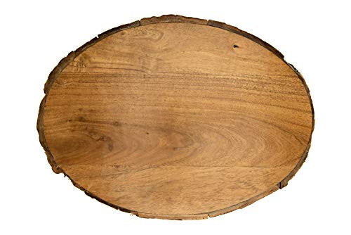 Creative Co-op Oval Brown Acacia Wood Cheese/Cutting Board