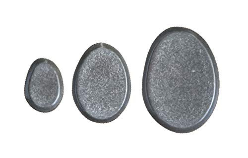 Creative Co-op Decorative Galvanized (Set of 3 Sizes) Metal Tray, Grey