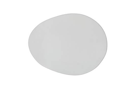 Creative Co-op Small Matte White Oval Stoneware Platter, Medium